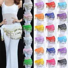 Belly Dance Skirt Hip Scarf Chiffon Belt Wrap for Zumba Performance Costume US