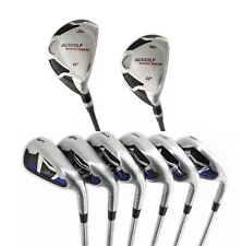 AGXGOLF MENS RIGHT HAND MAGNUM XS TOUR IRONS SET 3 + 4 HYBRID+5-SW: ALL SIZES!