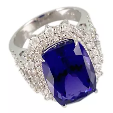 Ring Platinum Tanzanite Diamond