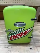 Mountain Dew 6 Can Mini Refrigerator Model MIS134MD Lime Green Tested Working