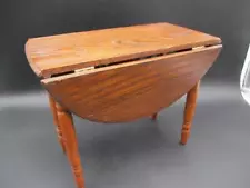 Antique Vintage Doll Furniture WOODEN DROP LEAF TABLE for German French Fashion