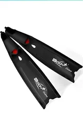 Long Angled-Blade Full Foot Fins, Spearfishing & Freediving, Scuba SIZE L