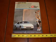 1988 DODGE DAYTONA ORIGINAL AD