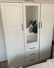 3 Door Armoire Wardrobe with Mirror and Drawers (NYC Pick-up)