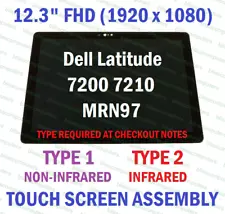 Dell Latitude 7210 2-in-1 12.3" FHD Touch Display Tablet Screen Assembly 92px0