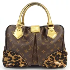 Authentic Louis Vuitton M95284 Monogram Adele Leopard Motiff Hand Bag used