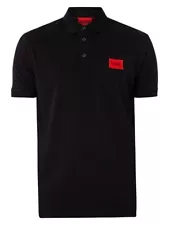 HUGO Men's Dereso222 Polo Shirt (Black) For SALE!!!