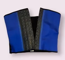 Ann Chery Waist Trainer Cincher Blue Latex 3 Hook Size 36 Snatched Waist Cherry