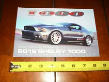 2012 SHELBY 1000 MUSTANG - DOUBLE SIDED SALES SHEET / BROCHURE