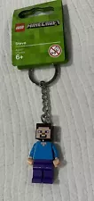 Minecraft Steve Character Lego Mini figure Keychain Charm