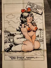 RARE OG 1969 "Jailbait of the Month" fold-out Poster by Robert Crumb OZ magazine