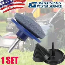 Mower Blade Balancer & Sharpener Set For Lawn Mower Tractor Garden Tools Useful