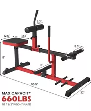 Adjustable Seated Calf Raise Machine with Band Pegs For Leg Strength Training