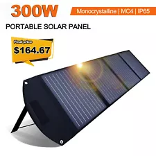 300W Portable Folding Solar Panel Charger Power Station IP65 for Home RV Camping