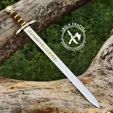 Merlin Excalibur Sword Knight Templar Sword, Medieval Viking Sword Merlin Sword