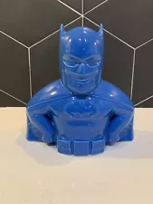 DC Comics ~ Hallmark Coin Bank ~ Batman Caped Crusader ~ Blue Ceramic