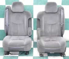 05' SILVERADO Dark Gray Driver Passenger Power Manual Front Bucket Seats Pair