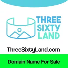 THREE SIXTY LAND .COM 360 Domain Name For Sale. VR REAL ESTATE DRONE DIGITAL ECO