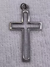 Mens Women Cross Stainless Steel Silver Pendant