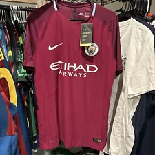 Manchester City Authentic Soccer Jersey 2017/18 Away Size L