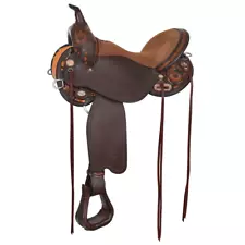 1682-860V-050 Circle Y Sunflower Flex2 Trail Saddle 16" Seat Wide Tree- Vintage