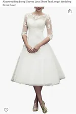 vintage tea length wedding dresses for sale