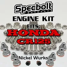 CR125 Full Engine Bolt Kit for Honda CR 125 Specbolt Nickel Wurks Motor Hardware (For: Honda CR125)