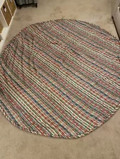 custom made round decorative table skirt cloth designer made plaid multi color