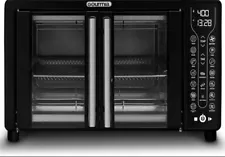 Gourmia GTF7460 24L Toaster Oven Air Fryer Combo 1700W French Door, Large, Black