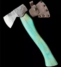 Custom Made Hand Forged Carbon Steel Hatchet For Hikers . Forest Axe Best Gift