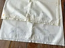 Vintage Supreme Textile Cotton Pillowcases Stamped Design To Embroider 21X32 Ros