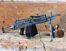 MK46 Mod 0 1:6 Figure Para Stock Military M249 Light Machine Gun Model MK46_A