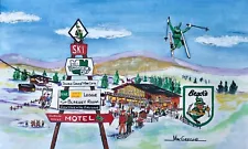 Brodie Mountain Ski Resort Art Print New Ashford MA snow winter skiing skier Mt