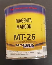 Matrix Toner MT-26 Magenta Maroon Paint 1 Quart NOS New