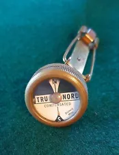 Tru Nord Clip On Compensated Brass Compass Brainerd Minnesota, Hunting Hiking