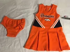 NFL 2024 NWT OFFICIALLY LICENSED DENVER BRONCOS 2 PIECE CHEERLEADER UNIFORM