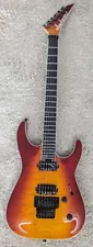 Jackson Pro Plus Dinky DKAQ Electric Guitar, Ebony Fretboard w/Bag, Firestorm