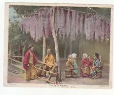 McLaughlin's XXXX Coffee Trellis of Wistaria Chinese Peasants Vict Card c1880s