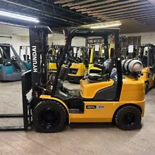 2018 Hyundai 30L-7A 6000lbs Used Forklift Triple Mast LP Gas 951 Hours