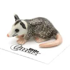 Little Critterz Gray Opossum "Thumbs" Animal - Miniature Porcelain Figurine