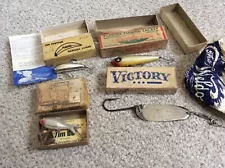 4 Early/Rare Boxed Florida Lures! Victory/Pfeffer/J & R/Barracuda See Pics!