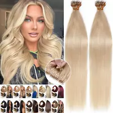 200G Nano Rings REAL THICK 100% Remy Human Hair Extensions Nano Bead Tip BLONDE