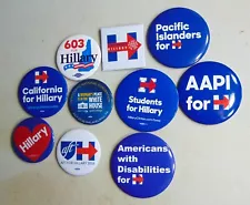 Hillary Clinton 2016 LOT campaign pin button political