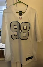 Used Maxx Crosby #98 Las Vegas Raiders Game Men's Jersey White Large L Men’s