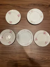 6 Vintage Mismatched Floral Bread Dessert Tea Plates, Weddings Lovely 6/6.5”