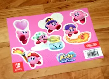 Kirby Star Allies Rare Promo Sticker Set Sheet Nintendo Switch Not for Sale