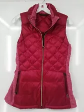 Lululemon Women's Down For A Run Pink Pockets Full Zip Quilted Vest Size 6