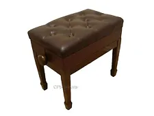 NEW!! Walnut Adjustable Artist Piano Bench/Stool/Chair with Storage