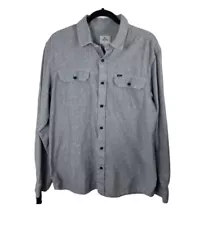 New ListingRip Curl Mens Medium Button Up Shirt Long Sleeve Gray