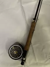 Vintage Pflueger Medalist Fly Fishing Reel And Rod Summit 9 Ft 2 Piece